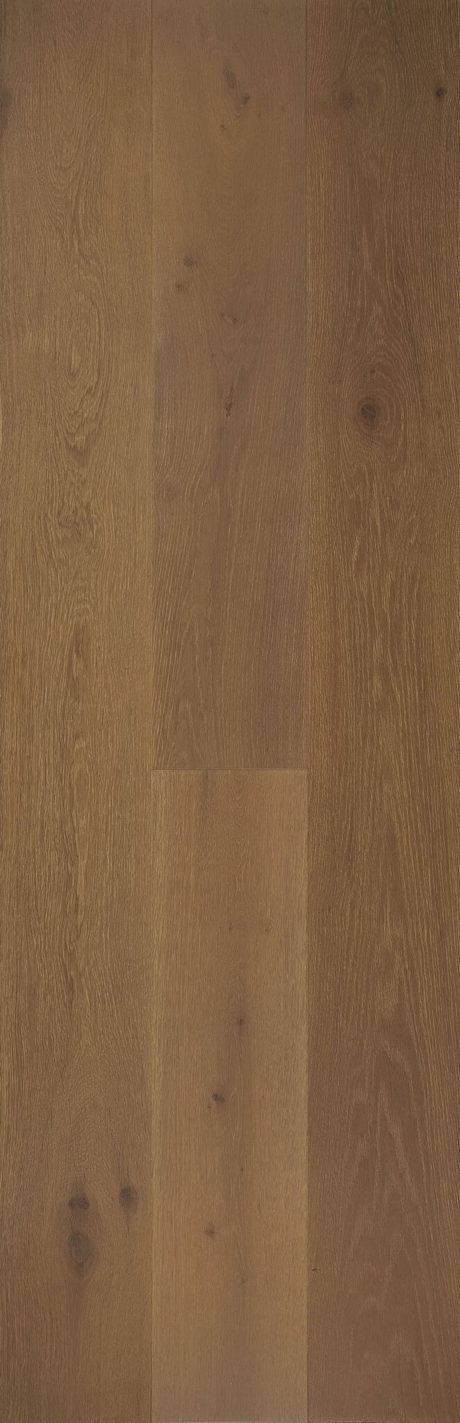 Cigar engineered european oak flooring color in a deep tobacco-brown tone with toasted amber undertones and visible wire-brushed oak grain